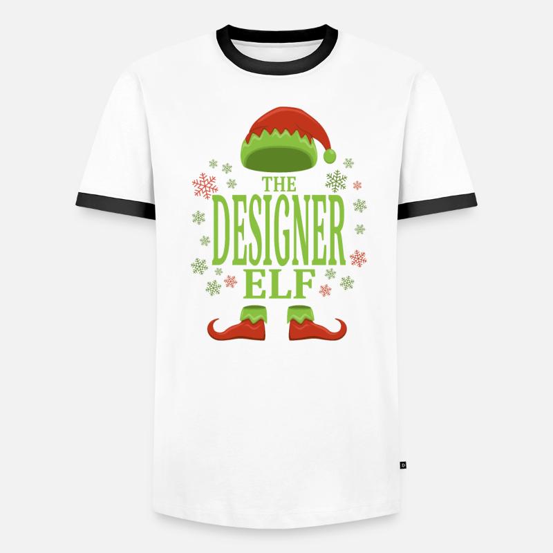 Designer Elfe de Noël T-shirt contrasté Homme