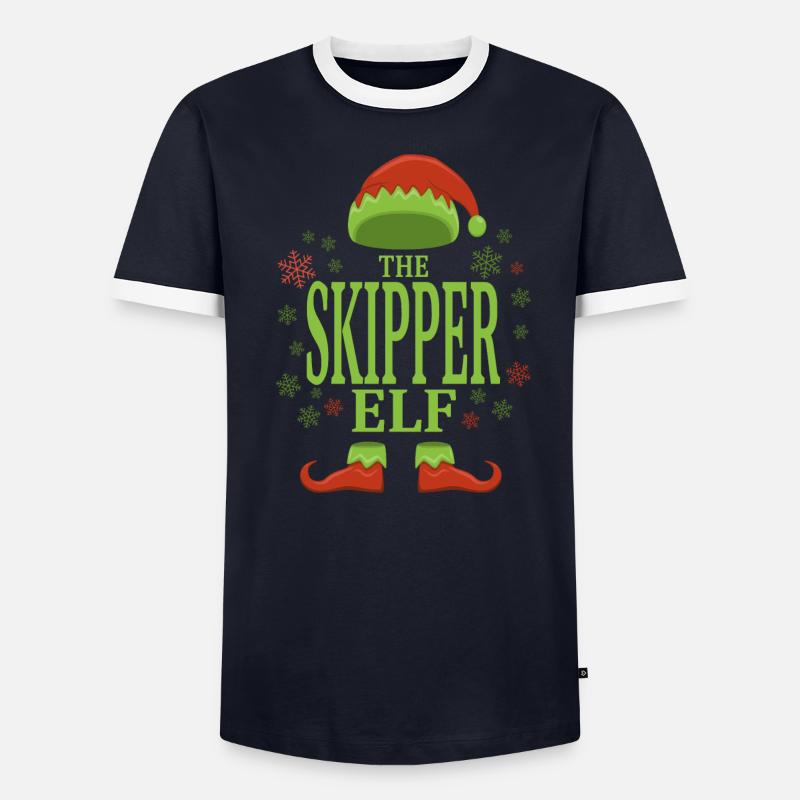 Skipper Elfe de Noël T-shirt contrasté Homme