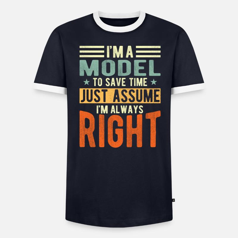 Model Men's Ringer Shirt