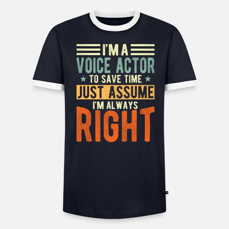 Acteur de doublage T-shirt contrasté Homme
