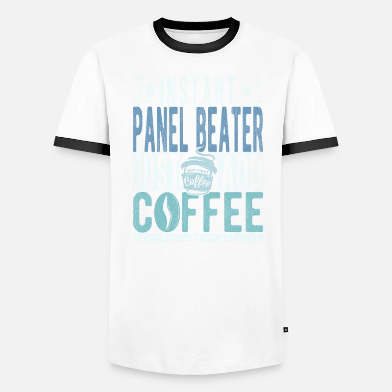Panel Racket Coffee Saying Men's Ringer Shirt