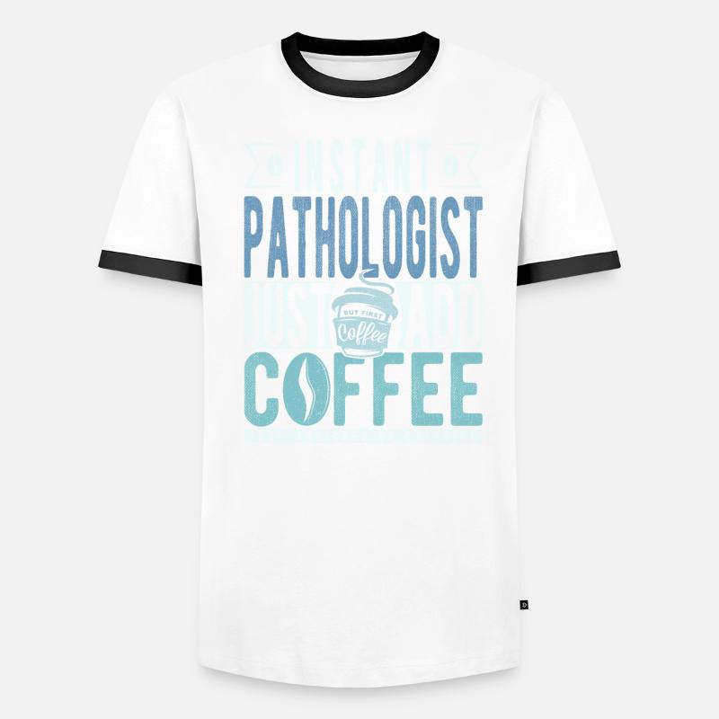 Pathologiste café disant T-shirt contrasté Homme