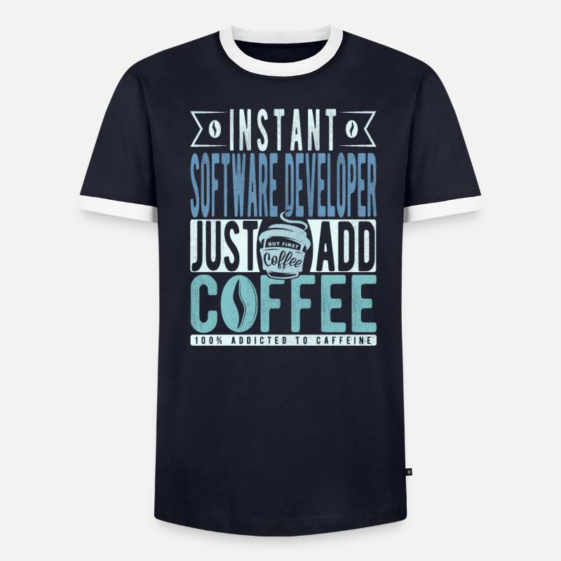 Software Developer Coffee Saying - Men's Ringer Shirt - undefined