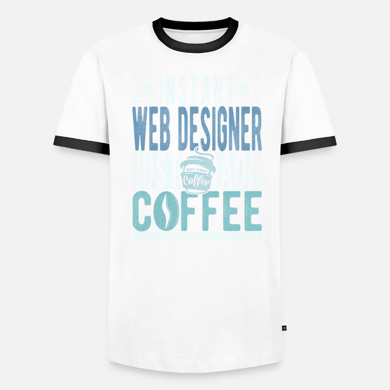 Webdesigner Kaffee Spruch Männer Kontrast-T-Shirt