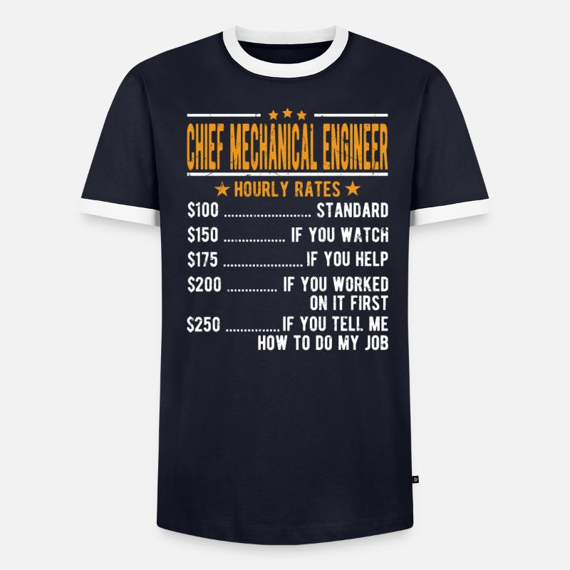 Mechanical Engineer Hourly Wage - Men's Ringer Shirt - undefined