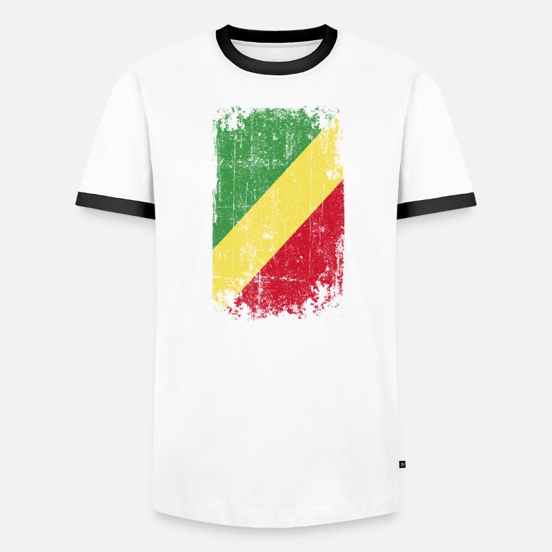Souvenir avec le drapeau du Congo T-shirt contrasté Homme