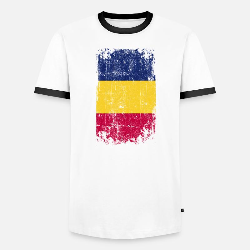 Souvenir avec le drapeau du Tchad T-shirt contrasté Homme