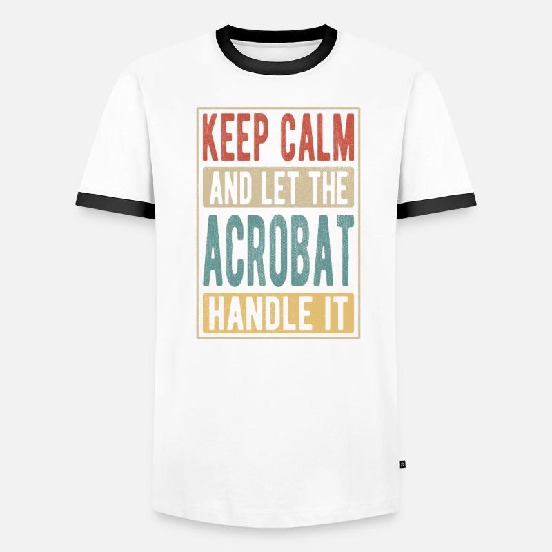 Akrobat Retro Geschenk Männer Kontrast-T-Shirt