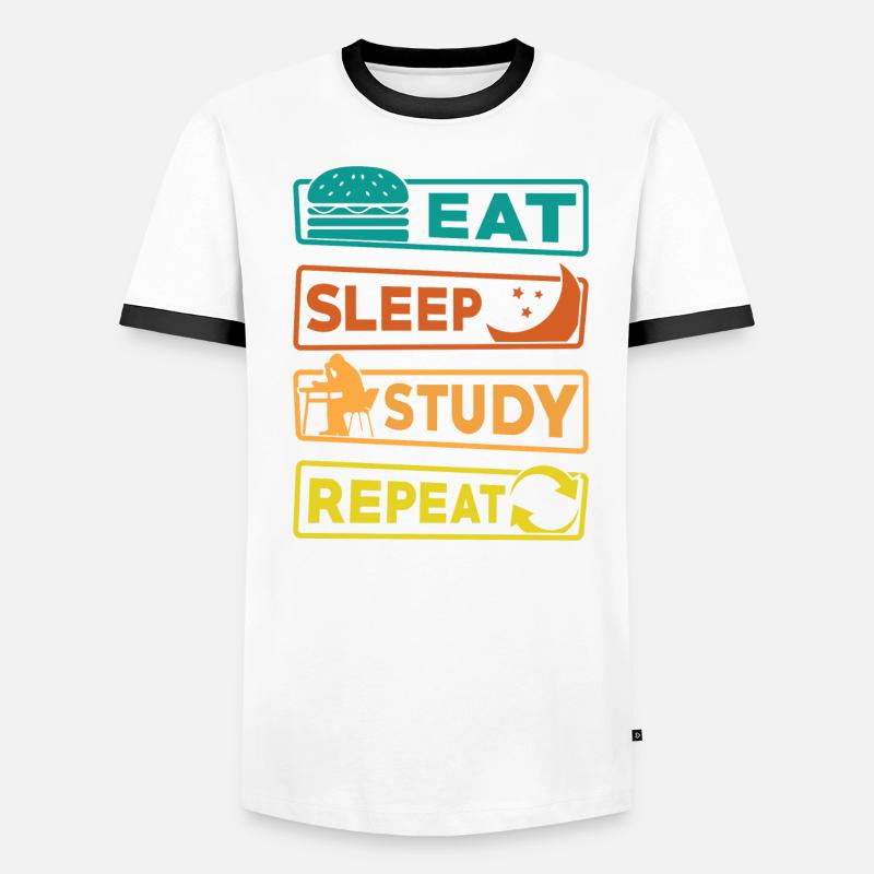 Student Study Learning Exam Men's Ringer Shirt