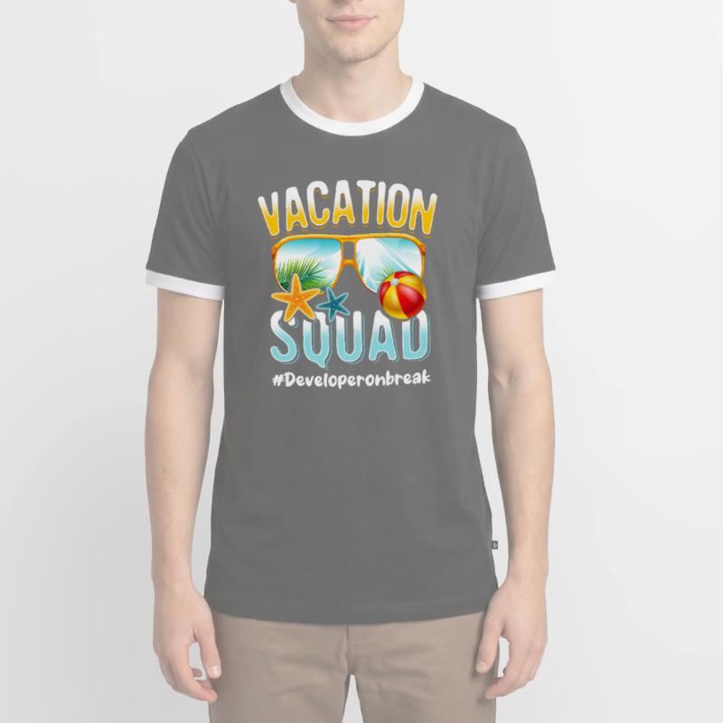 Developer Vacation Squad #Developeronbreak T-shirt contrasté Homme