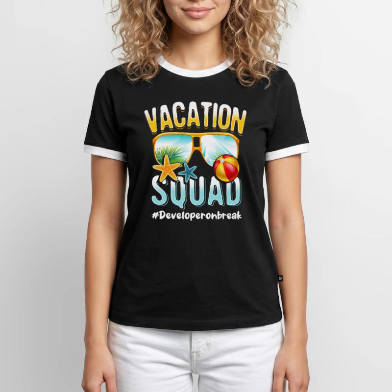 Developer Vacation Squad #Developeronbreak T-shirt contrasté Homme