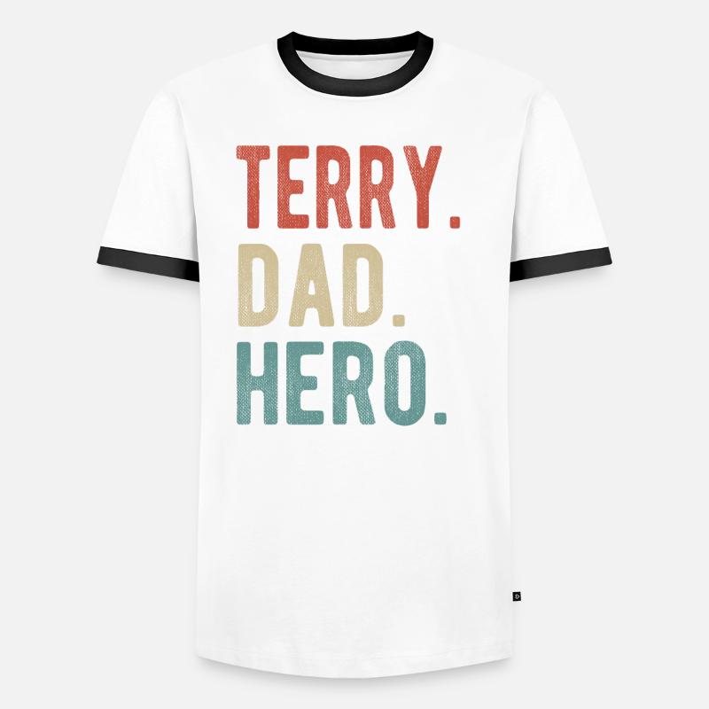 Terry Dad Held Männer Kontrast-T-Shirt