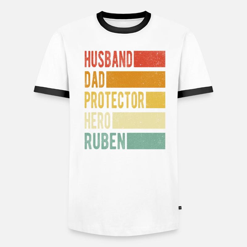 Ruben Name Dad Gift Men's Ringer Shirt