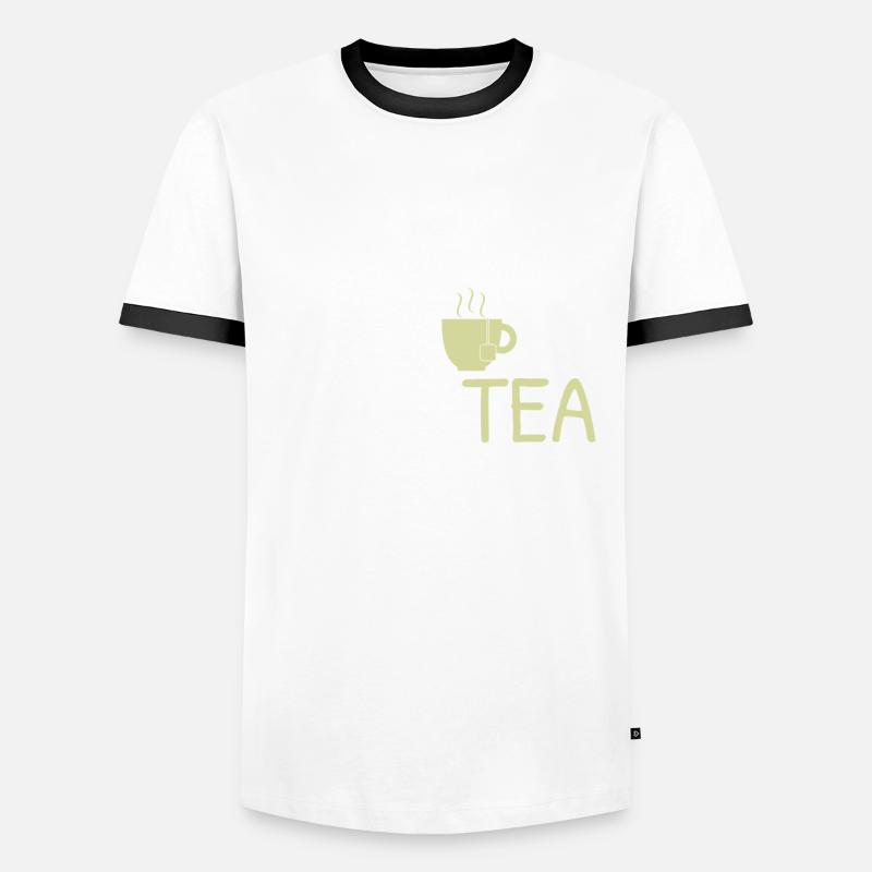 Tee Lustiges Geschenk in einer Welt voller Kaffee Sei ein Tee Männer Kontrast-T-Shirt