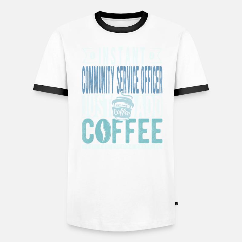 Agent de service communautaire instantané Il suffit d’ajouter du café T-shirt contrasté Homme