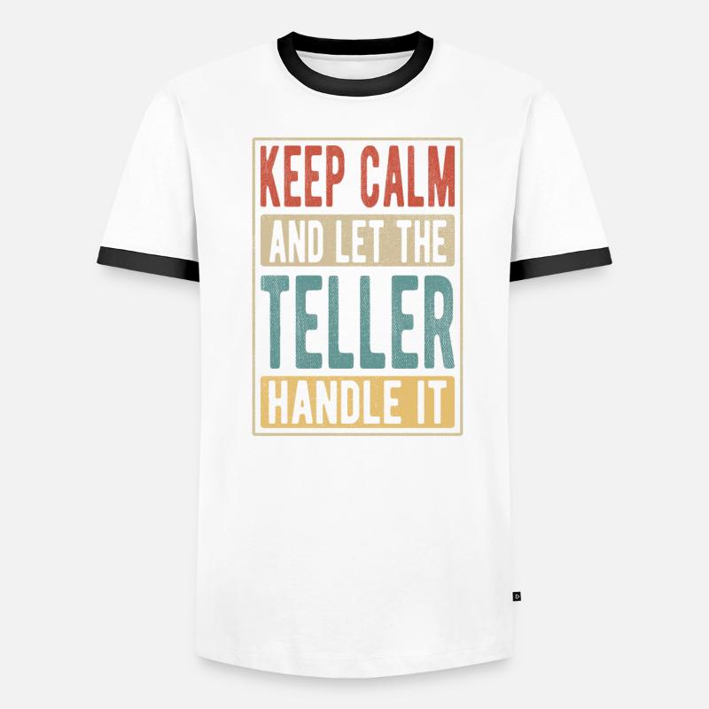 Teller Retro Geschenk Männer Kontrast-T-Shirt
