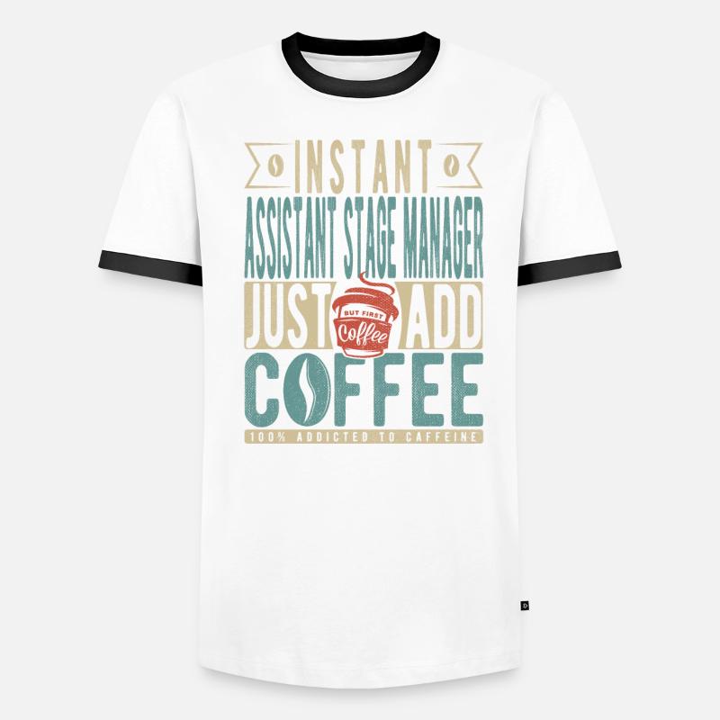 Assistant régisseur instantané Il suffit d’ajouter du café T-shirt contrasté Homme