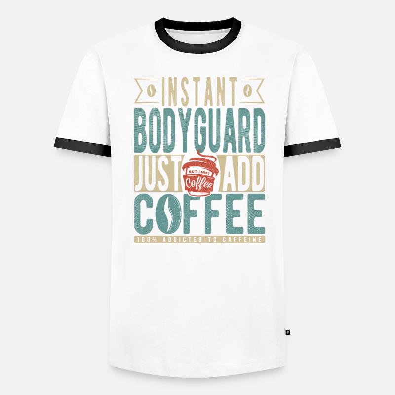 Garde du corps instantané Il suffit d’ajouter du café T-shirt contrasté Homme