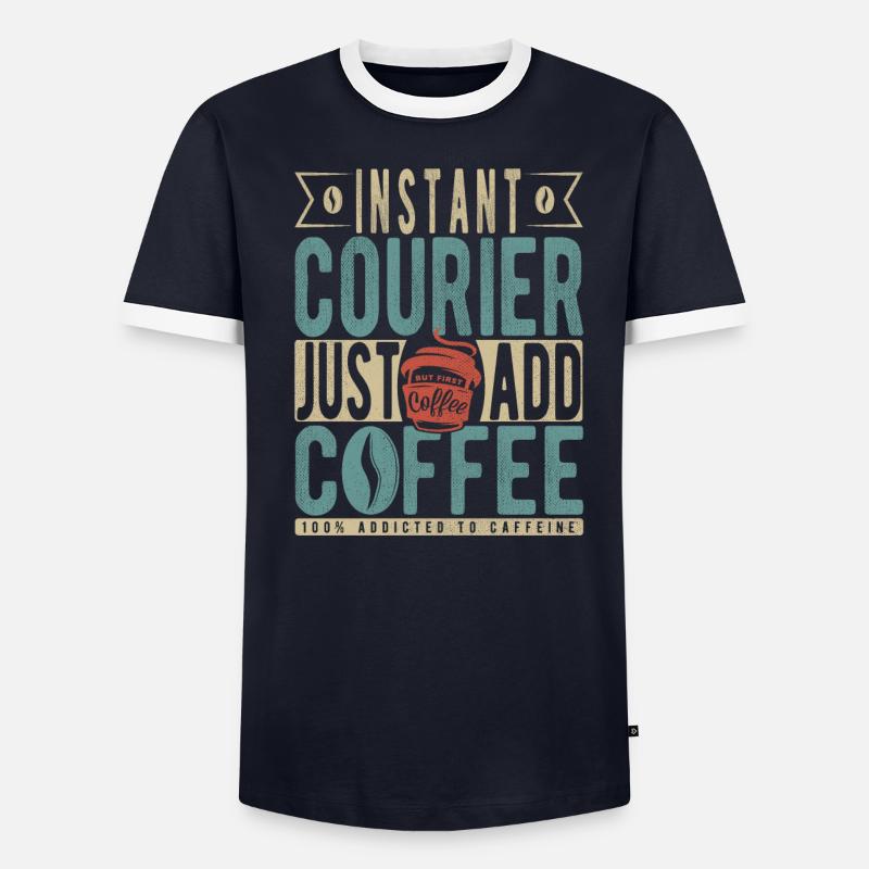 Instant Courier Just Add Coffee Men's Ringer Shirt