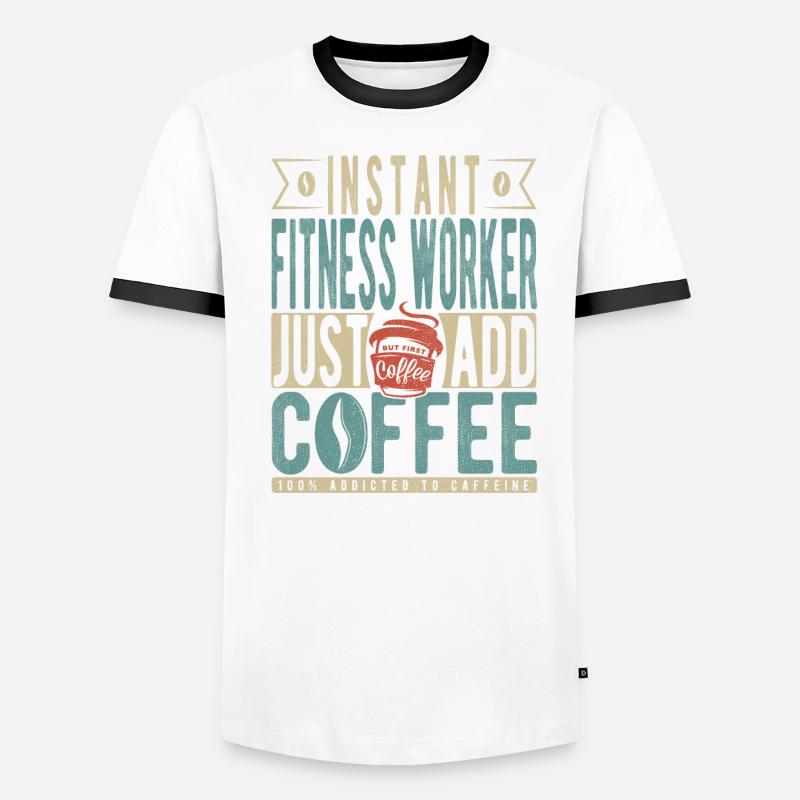 Travailleur de remise en forme instantanée Il suffit d’ajouter du café T-shirt contrasté Homme