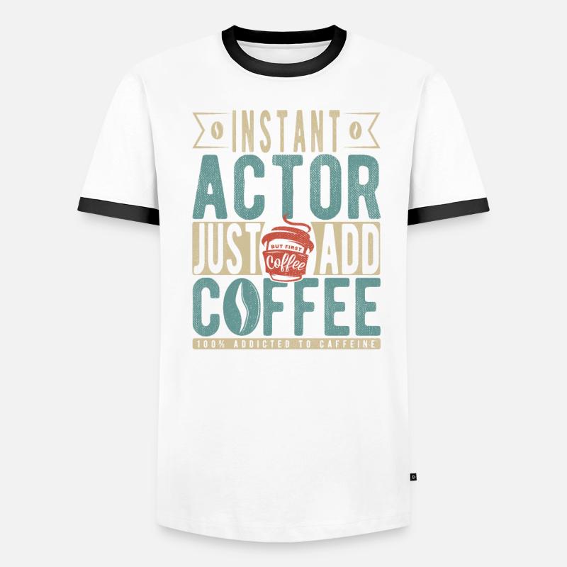Acteur instantané Il suffit d’ajouter du café T-shirt contrasté Homme