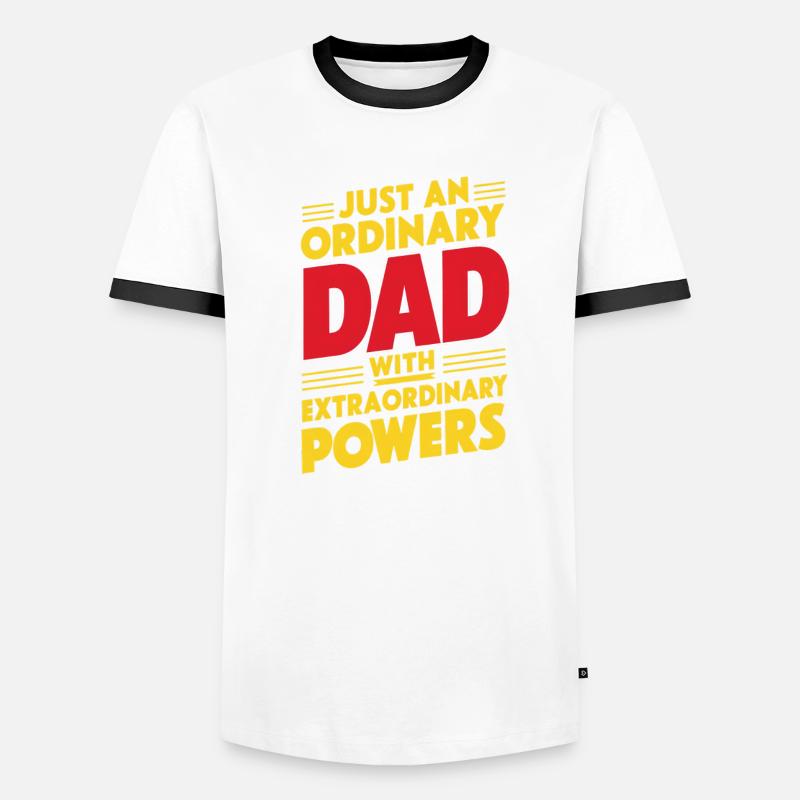 Ordinary Dad With Extraordinary Powers Men's Ringer Shirt