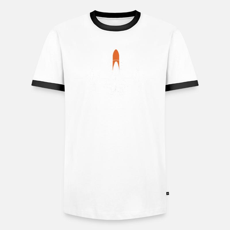 Conception de la navette spatiale Heartbeat T-shirt contrasté Homme