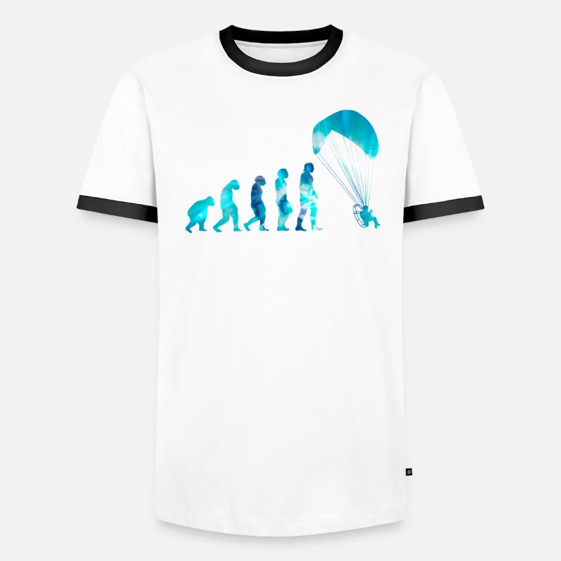 Évolution de la marche au paramoteur volant T-shirt contrasté Homme