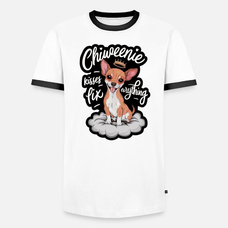 Chiweenie chien baisers Fix Everything T-shirt contrasté Homme