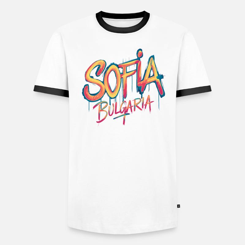 Souvenir de Sofia Bulgarie T-shirt contrasté Homme