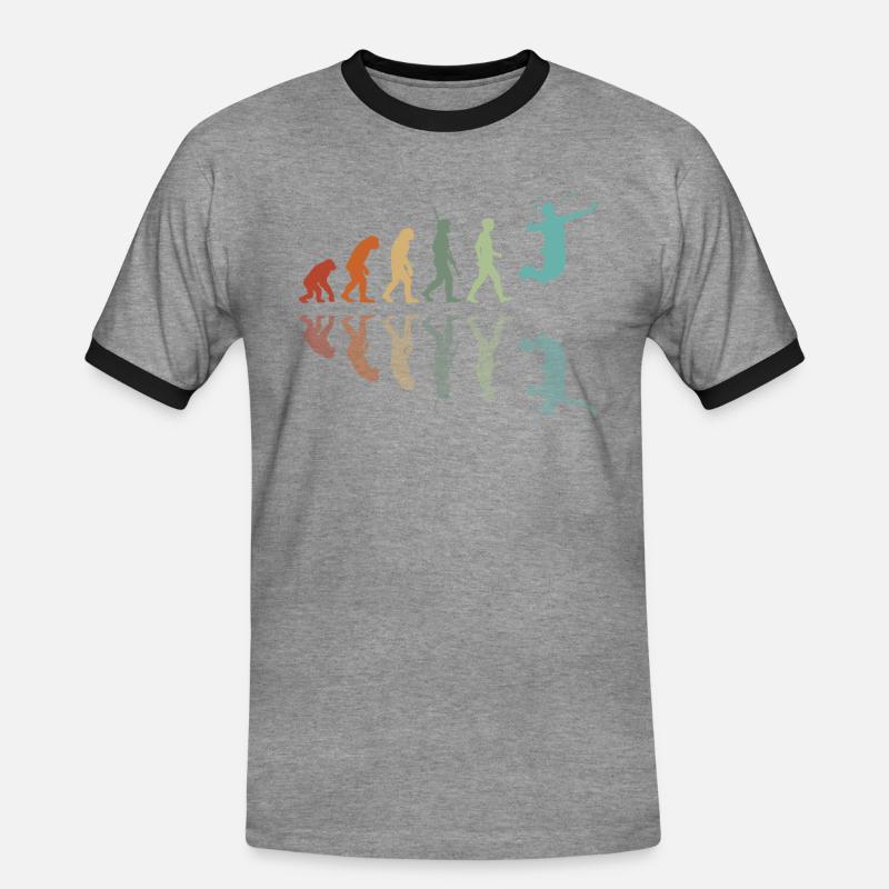 Badminton Evolution - Men's Ringer Shirt - heather grey/black