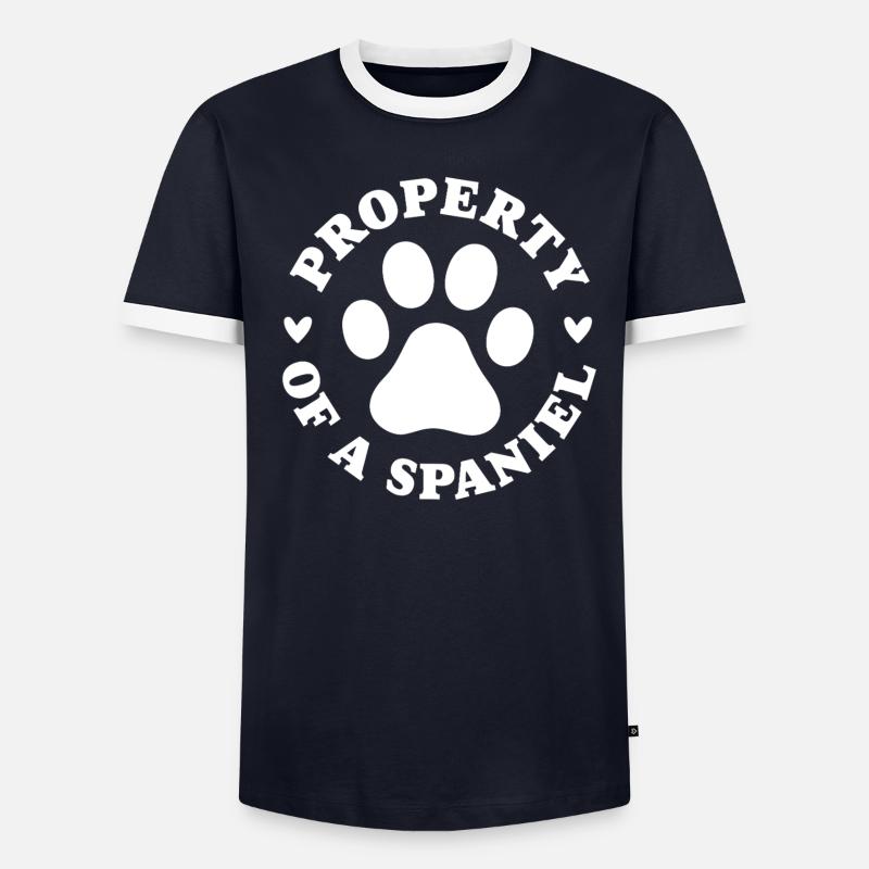 Eigentum eines Spaniels - Männer Kontrast-T-Shirt - undefined