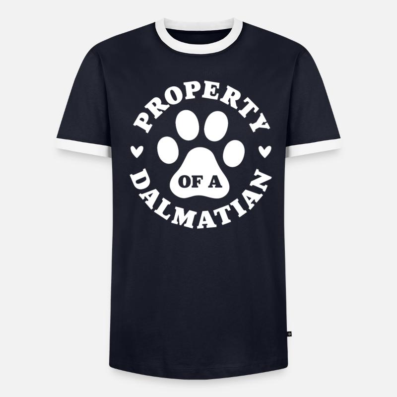 Eigentum eines Dalmatiners - Männer Kontrast-T-Shirt - undefined