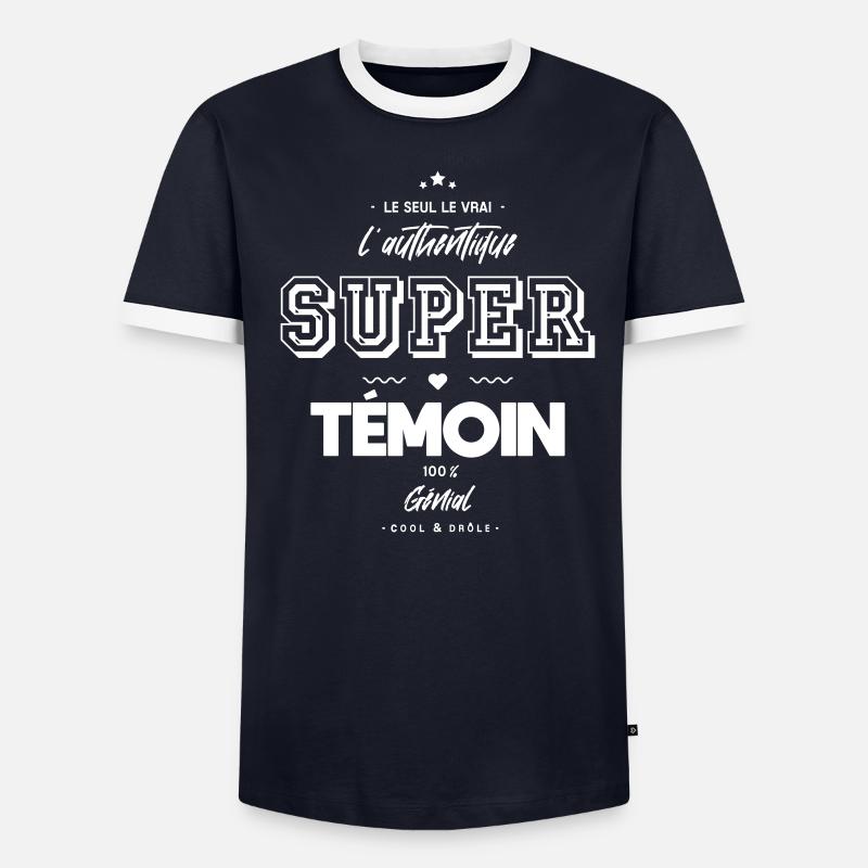L authentique super témoin génial T-shirt contrasté Homme