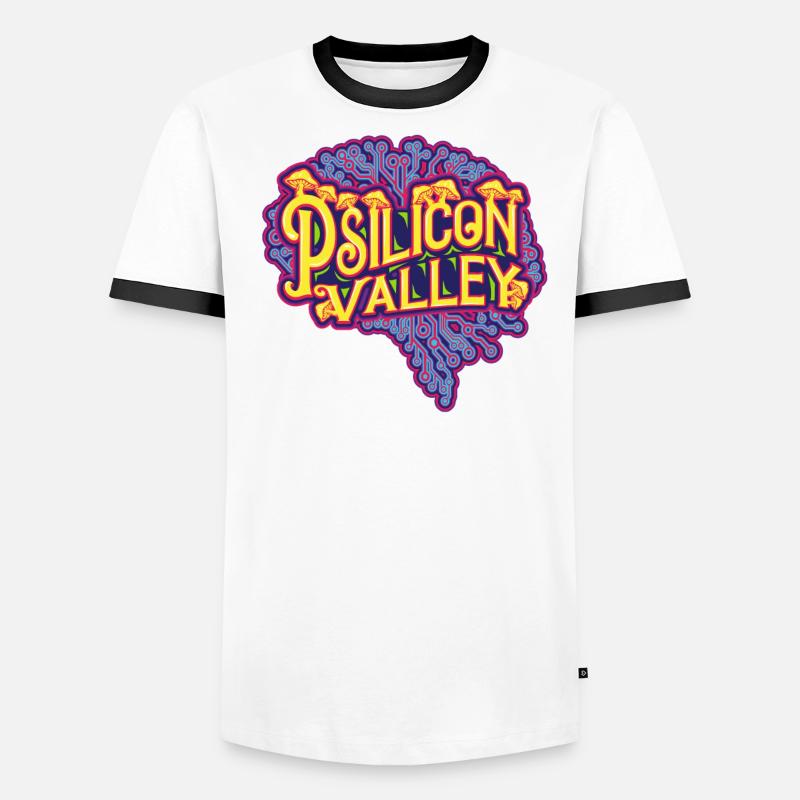 Microdosing Mushroom Psilocybin Silikon Männer Kontrast-T-Shirt
