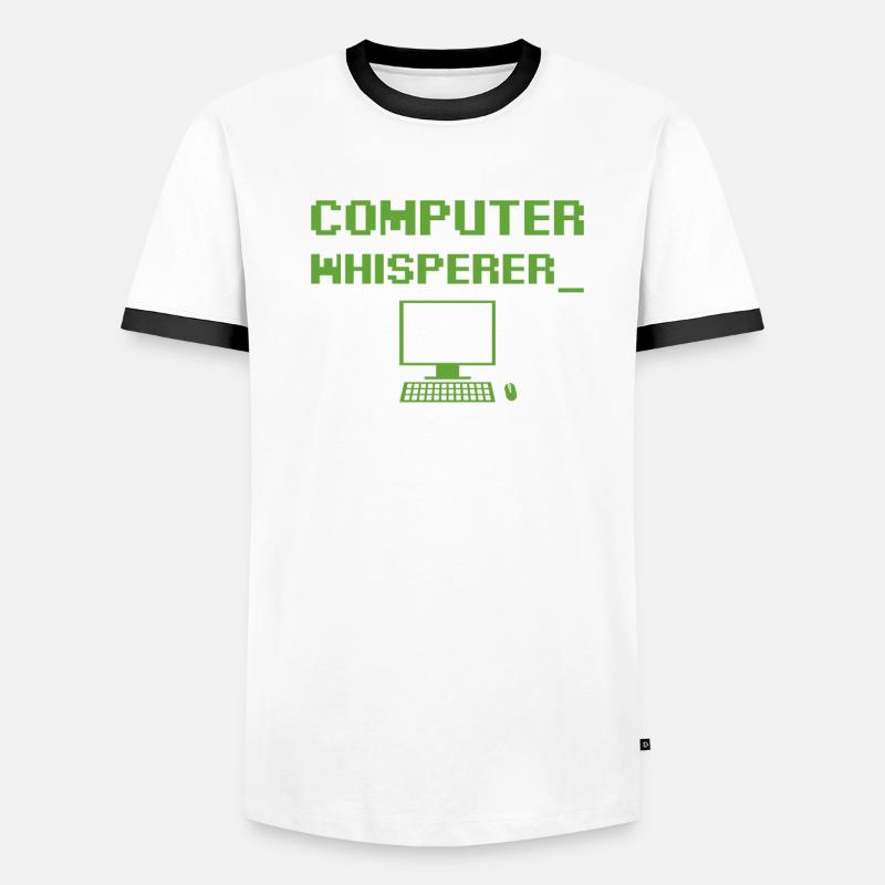 Computer Whisperer Tech Supporting Nerds Geeks Fun T-shirt contrasté Homme