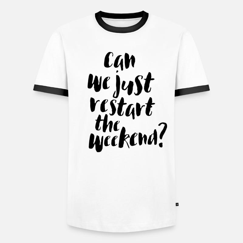 Graphique de citation de week-end T-shirt contrasté Homme