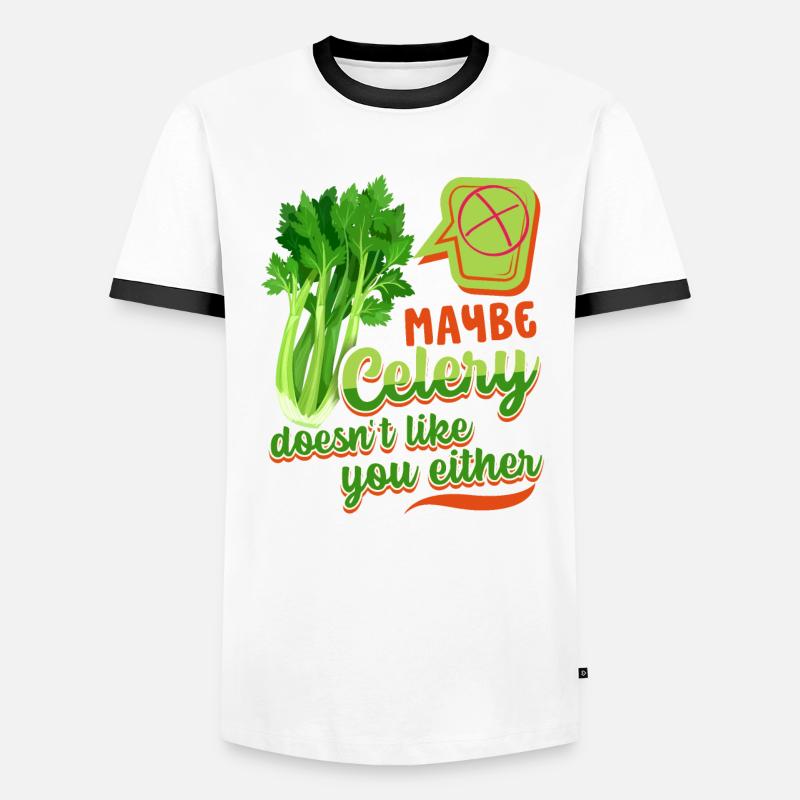 Céleri, dicton drôle, Céleri-Ne-vous-aime-pas T-shirt contrasté Homme