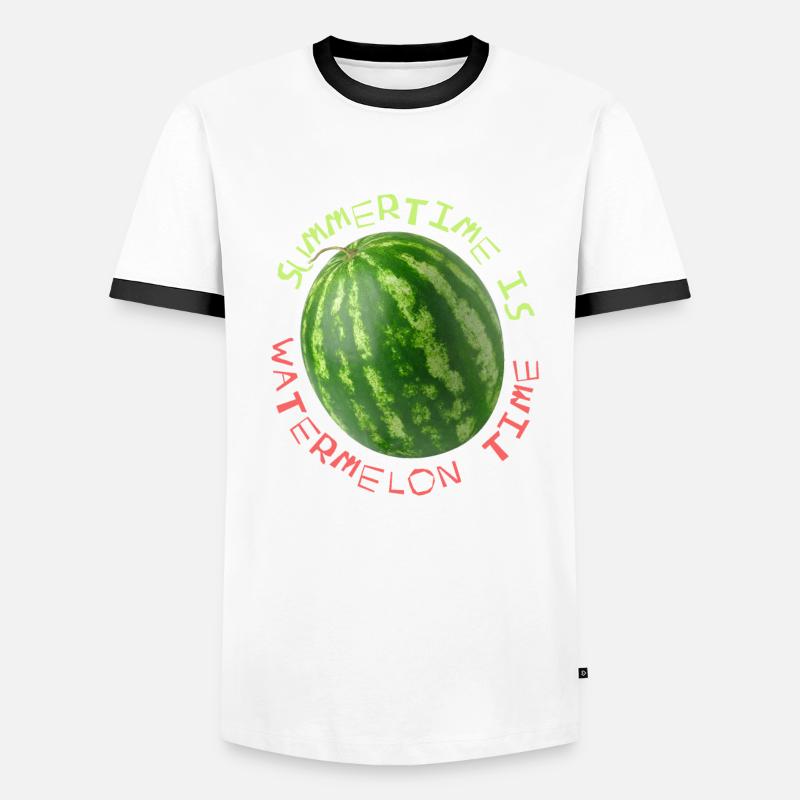 Melon, pastèque, drôle de dicton Summertime T-shirt contrasté Homme