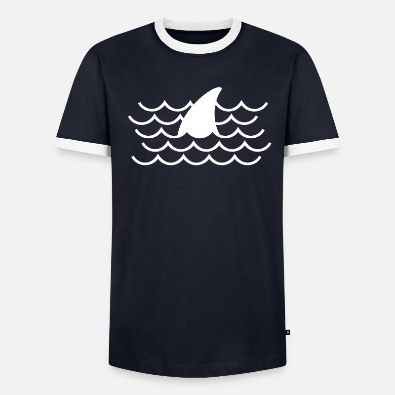 Shark fin Men's Ringer Shirt