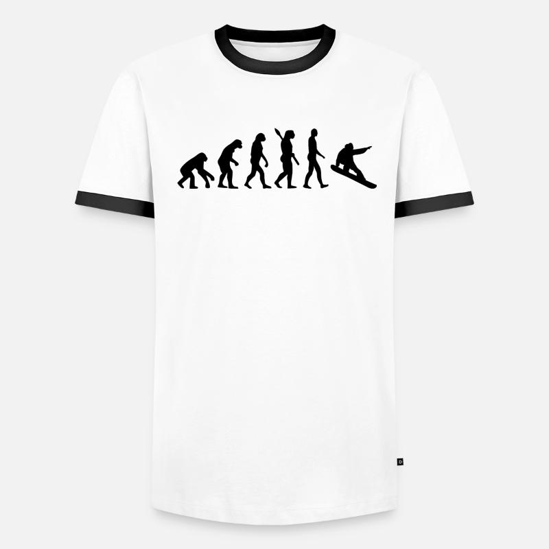 Evolution du snowboard snowboard b T-shirt contrasté Homme