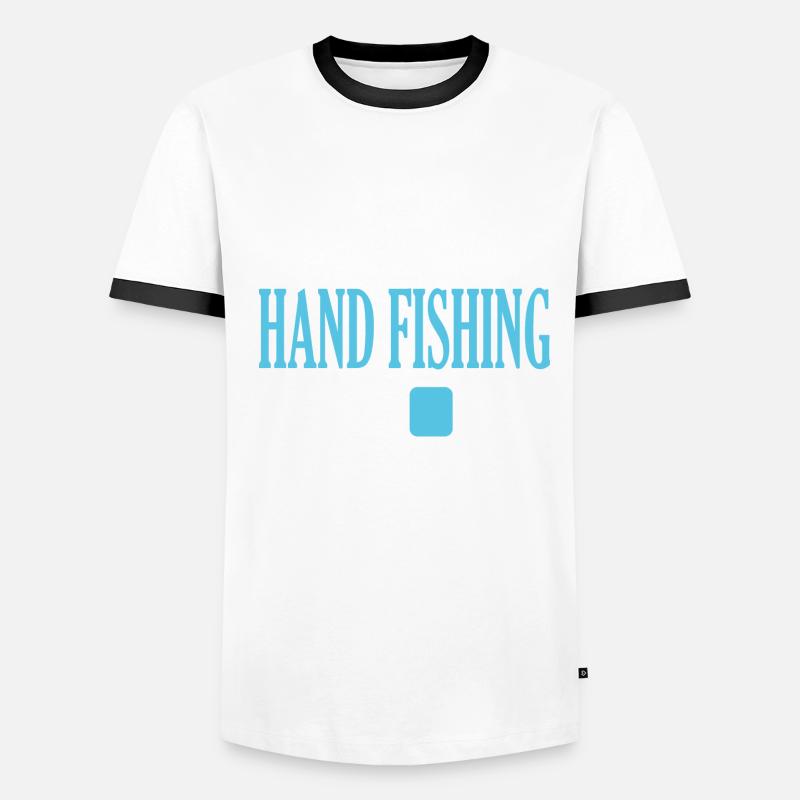 Mode de pêche à la main du pêcheur activé T-shirt contrasté Homme