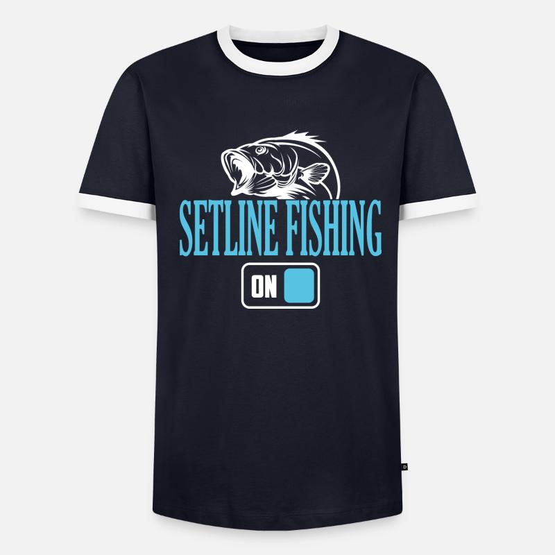 Fisherman Setline Angelmodus Ein - Männer Kontrast-T-Shirt - undefined