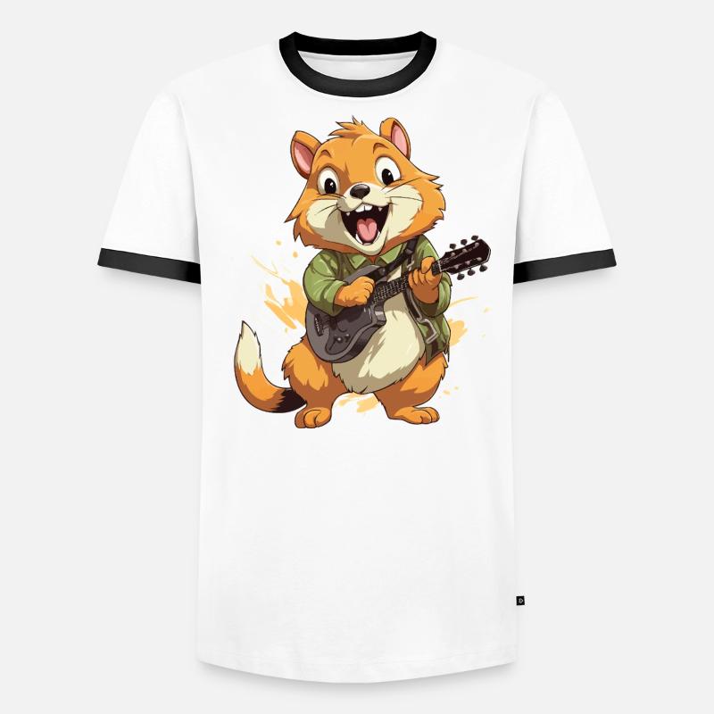 Harmonische Eichhörnchen-Serenade Männer Kontrast-T-Shirt