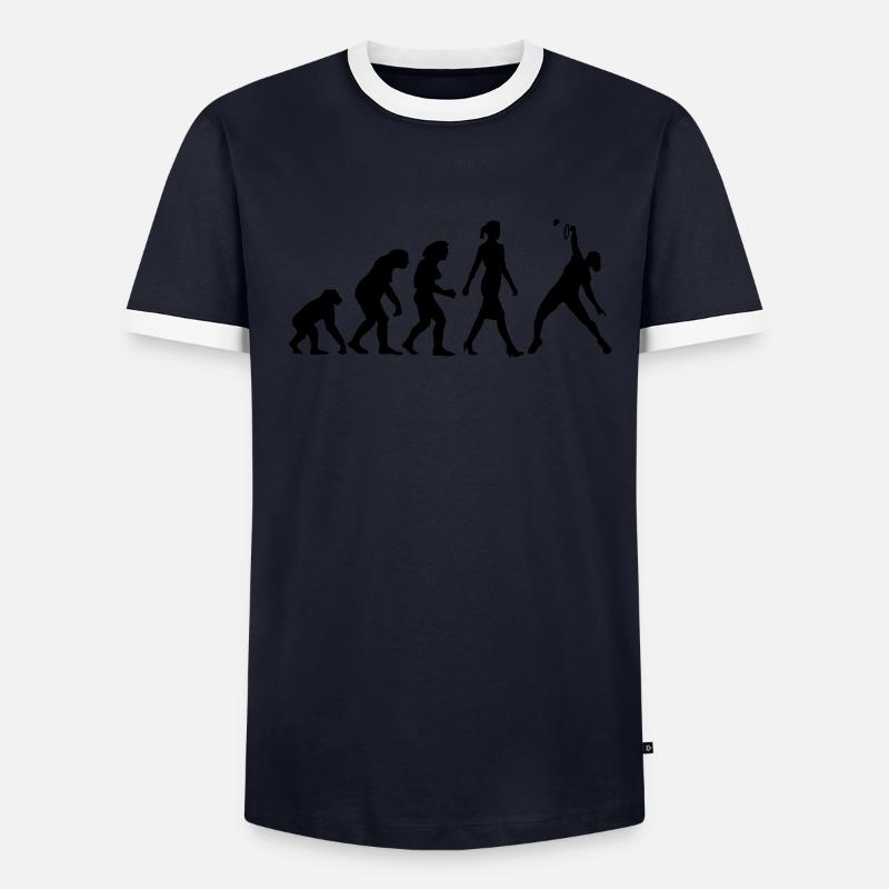 evolution_badminton_spielerin_b_1c T-shirt contrasté Homme