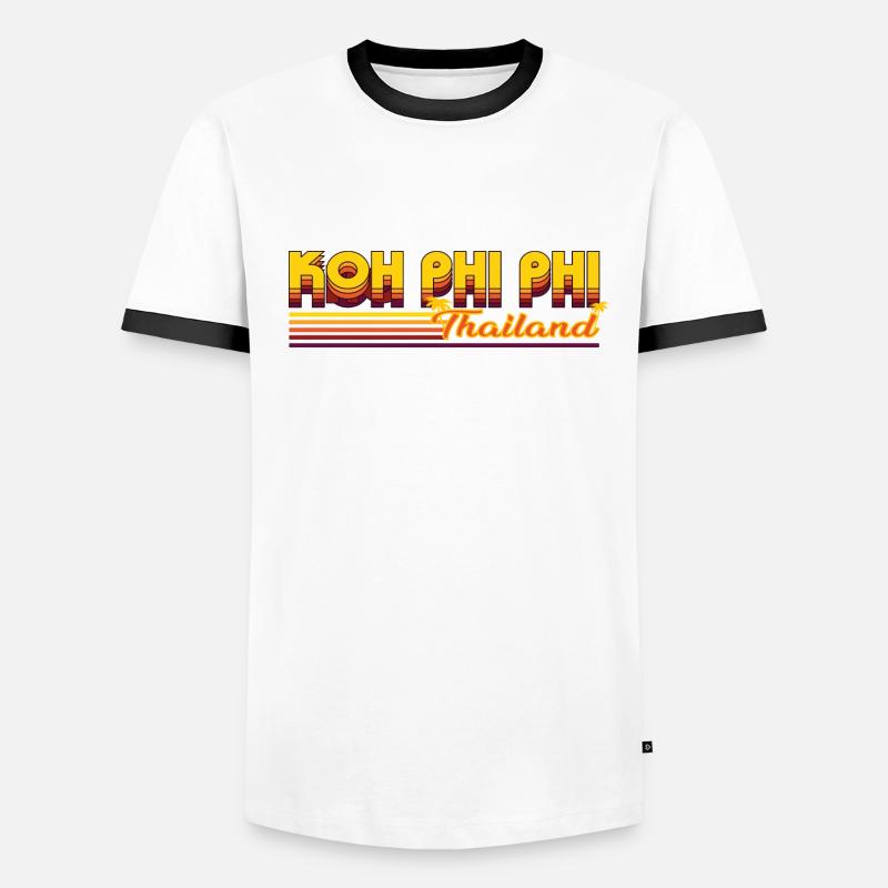 Paradis tropical: Ko Phi Phi Design T-shirt contrasté Homme