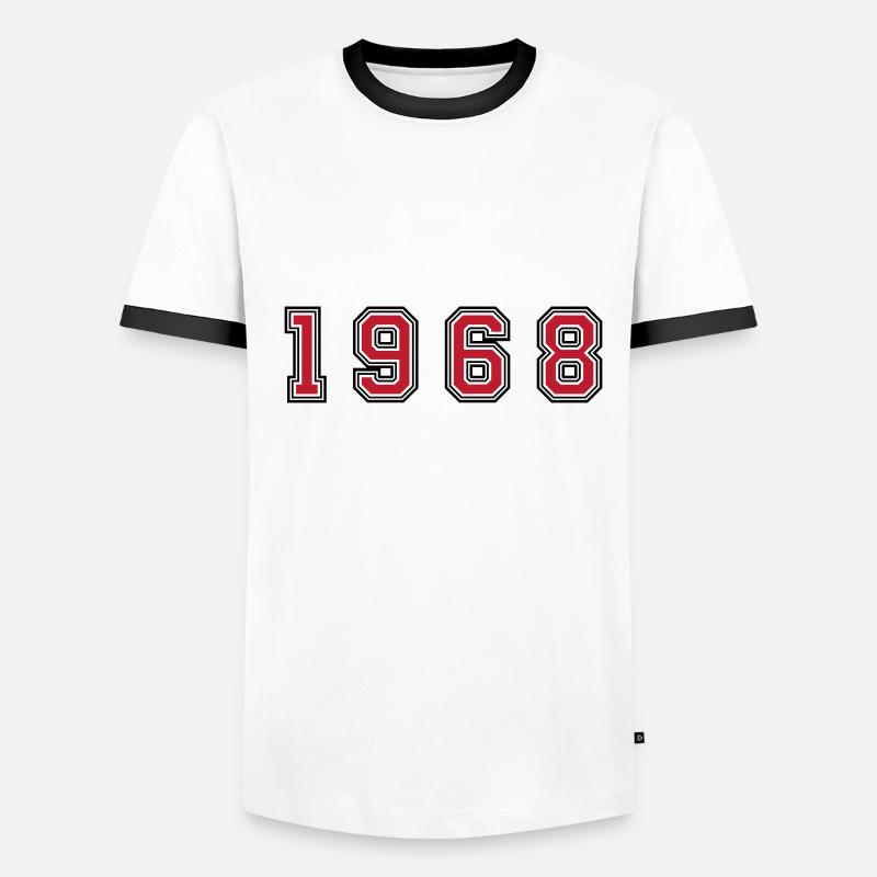 Numéro de l’année 1968 T-shirt contrasté Homme