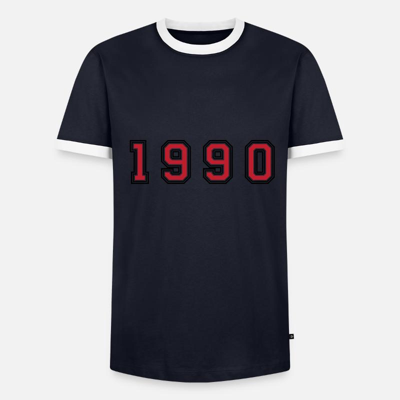 Numéro de l’année 1990 T-shirt contrasté Homme