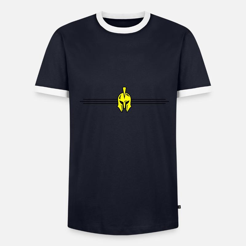 Spartaner Helm Logo Männer Kontrast-T-Shirt