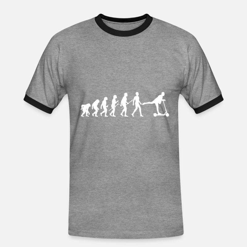 Escooter E-Scooter Evolution - Men's Ringer Shirt - heather grey/black